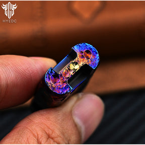 Starry Sky Limited Edition Titanium Alloy Whistle Double Tube High Audio Hand Carved Outdoor Survival Referee Whistle EDC