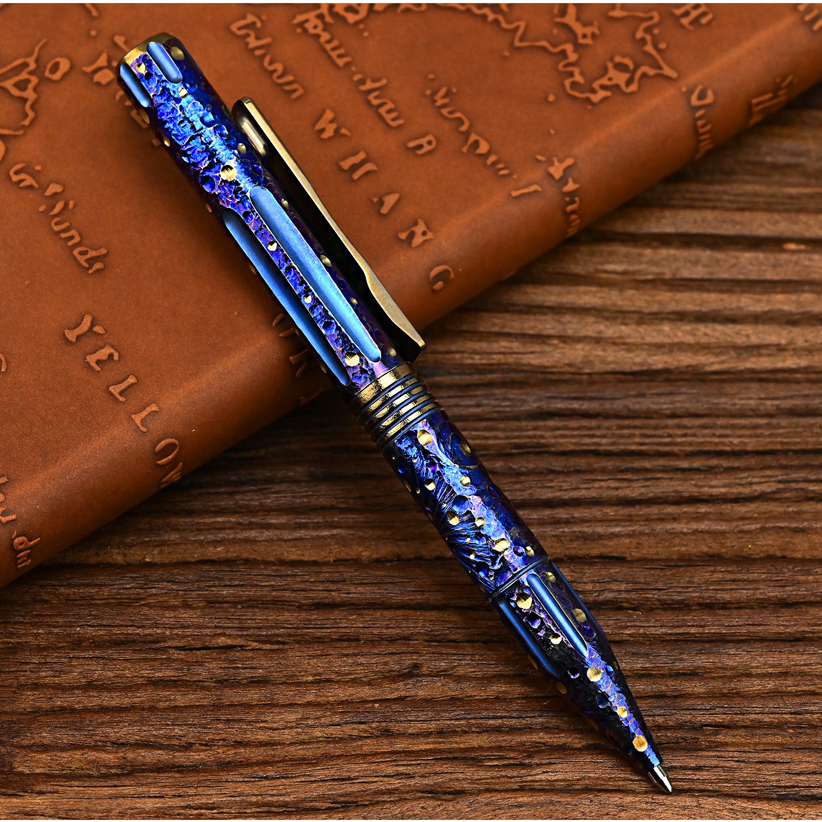 Star Sky Limited Titanium Alloy Tactical Pen Hand Carved Edition Tungsten Pen Decompression Metal Signature Neutral Pen EDC