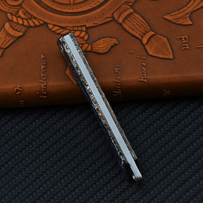 Limited Edition Hand Carving Stone Grain Titanium Alloy Multifunctional Key Chain Waist Hanging Car Keychain Pocket Knife EDC