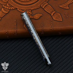 Limited Edition Hand Carving Stone Grain Titanium Alloy Multifunctional Key Chain Waist Hanging Car Keychain Pocket Knife EDC