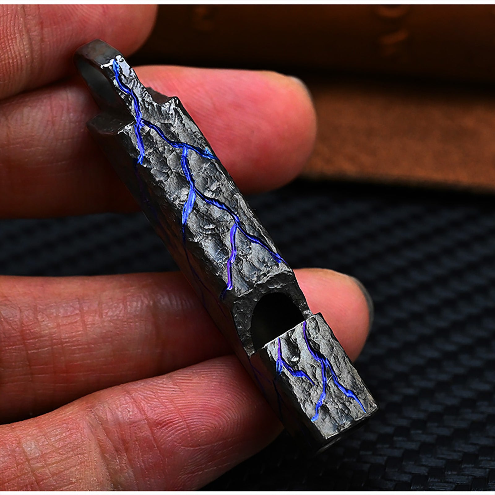 Titanium Alloy Whistle Hand Carved Outdoor Survival Referee Whistle EDC
