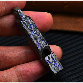 Titanium Alloy Whistle Hand Carved Outdoor Survival Referee Whistle EDC
