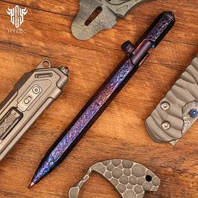 Titanium Alloy Tactical Pen Hand Carved Star Sky Limited Edition Tungsten Pen Decompression EDC Metal Signature Neutral Pen