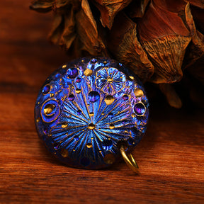 Limited edition titanium alloy starry sky medallion necklace pendant Qixi gift tag keychain pendant EDC