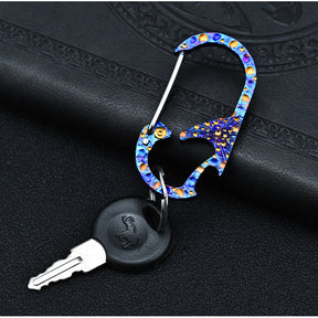 Star Sky Titanium Alloy EDC Keychain Multifunctional Bottle Opener Outdoor Survival Camping Tool