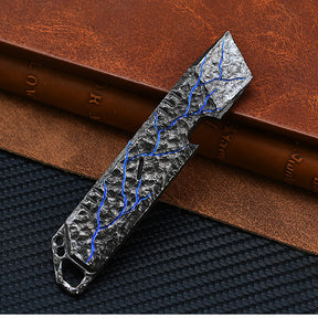 Hand Carving  Titanium Rock Texture Alloy  Multi-Function Screwdriver Crowbar Bottle Opener Outdoor Crowbar EDC