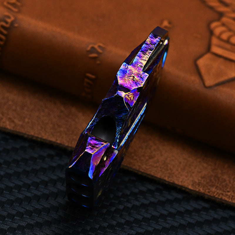 Starry Sky Limited Titanium Alloy Three-tube whistle Waterproof High Decibel Training Whistle Outdoor Survival Tool Camping EDC