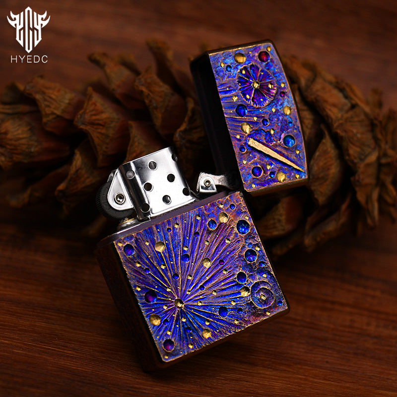 Star Sky Limited Edition Titanium Alloy Kerosene Lighter Cigarette Cigar Windproof And Waterproof Outdoor Camping Lighter