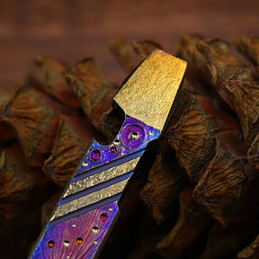 Limited Edition Hand Carving Starry Sky TC4 Titanium alloy Multifunctional Prybar EDC Mini Pocket Tool Bottle Opener