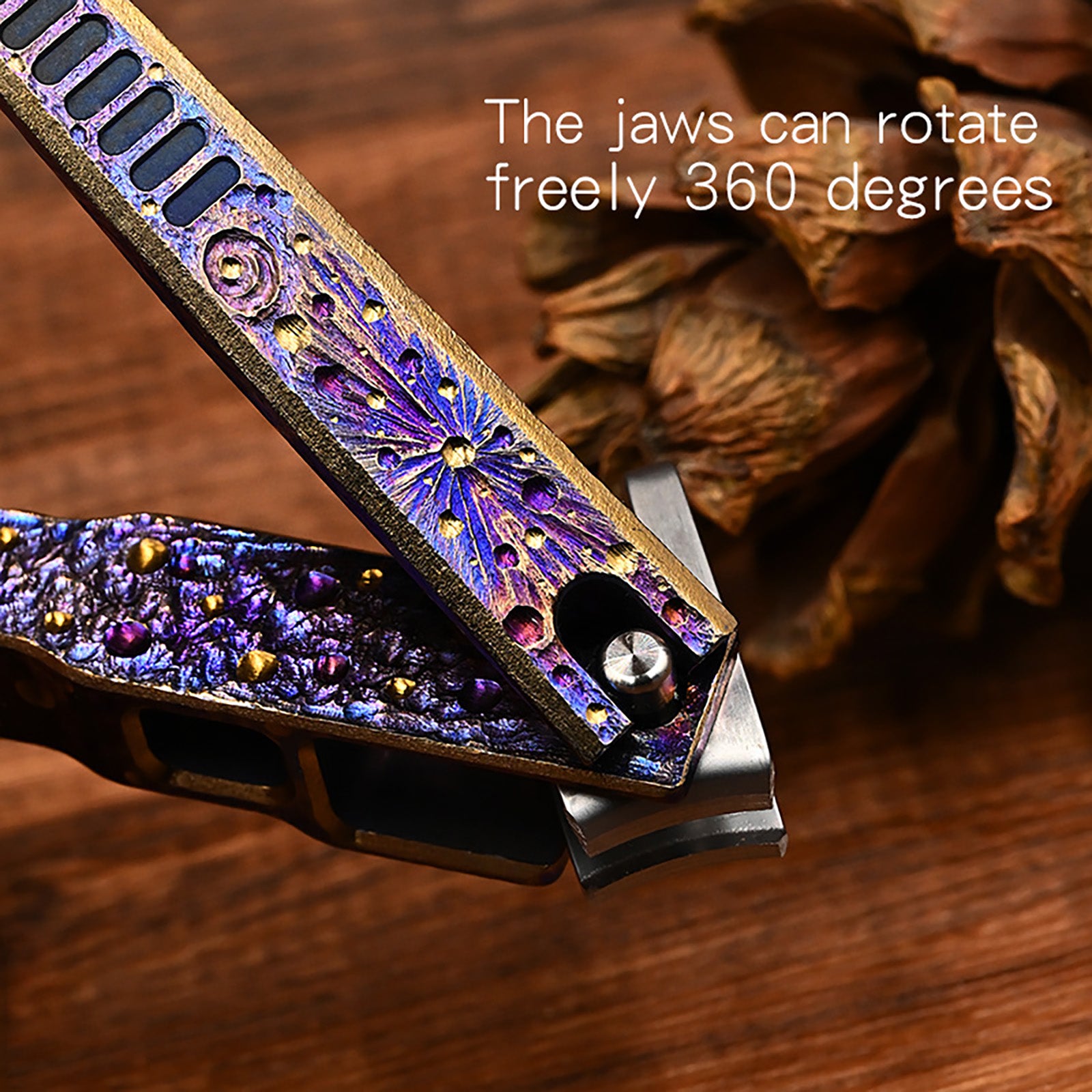 Starry Sky Limited Edition Titanium Alloy Nail Clippers Anti-Splash High-End Fingernail Cutter for Outdoor Camping EDC Tool