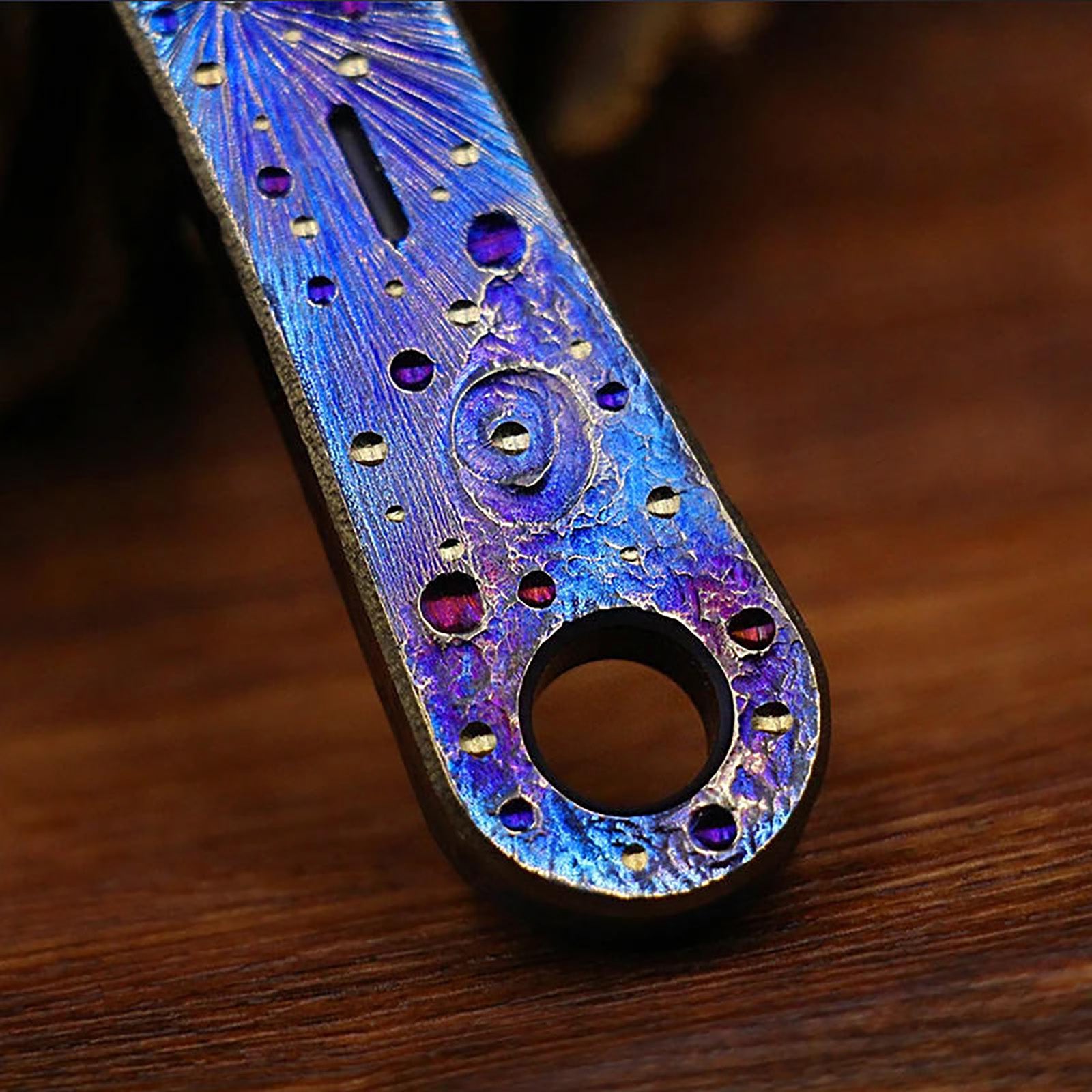 Limited Edition Hand Carving Starry Sky Titanium alloy EDC Outdoor  Multifunctional Tool Tactical Pry bar Bottle TacticalOpener