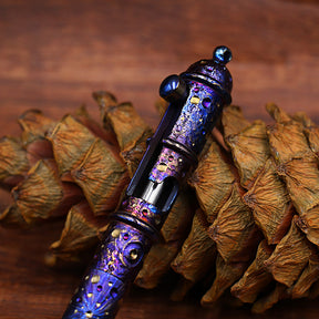 HCYEDC Star Sky Hand Carved Titanium Alloy Tactical PenTactical Bolt Action Pen Limited Edition EDC Metal Signature Neutral Decompression Pen