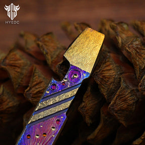 Limited Edition Hand Carving Starry Sky TC4 Titanium alloy Multifunctional Prybar EDC Mini Pocket Tool Bottle Opener