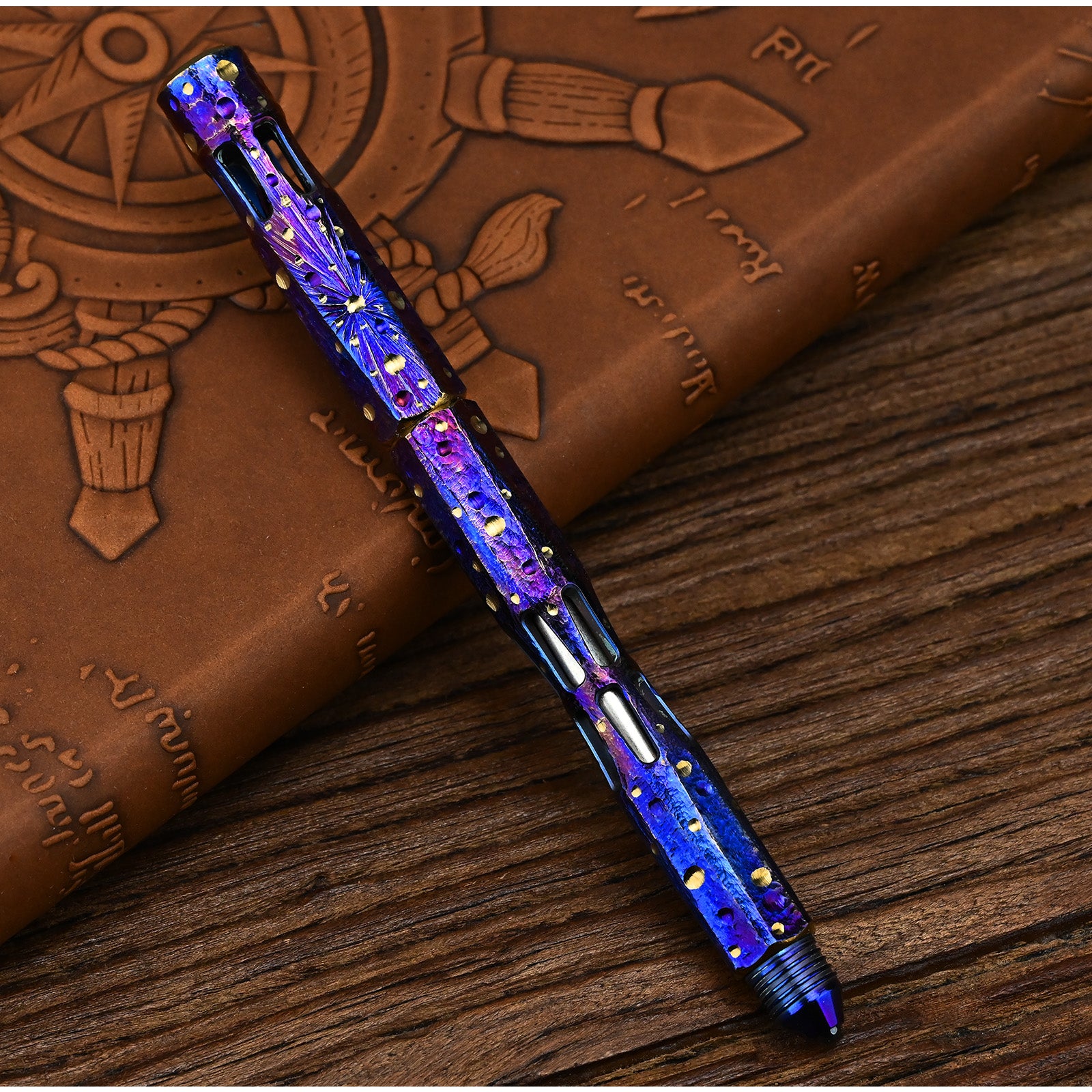 Star Sky Hand Titanium Alloy Tactical Pen Multifunctional Window Breaker Writing Pen EDC Tool Business Signature Writing Pen