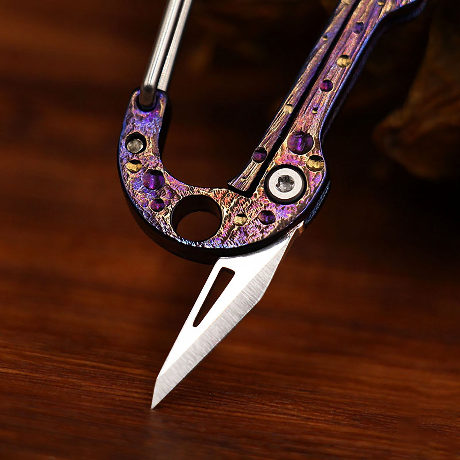 Limited Starry Sky Version Titanium Alloy Outdoor Multi-Functional Keychain Mini Knife Portable