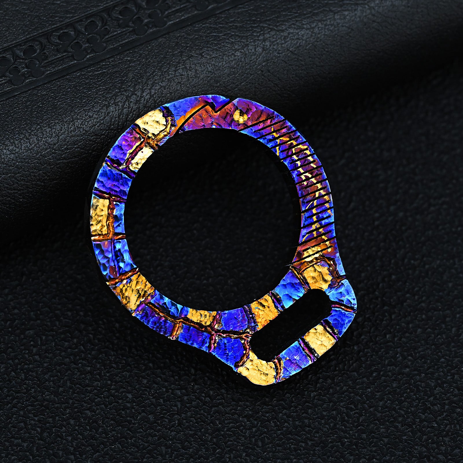 Star Sky Limited Titanium Alloy Mechanical Press Key Ring Pendant Simple Mini Clasp Round Keychain Fit A Variety Of Keys EDC