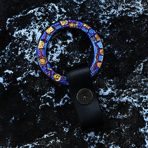 Hand CarvingTitanium Alloy Ring Anti-Lost360 Degree Rotating Key Chain Universal Joint Accessories Car Key Circle Waist