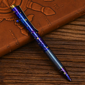 Hand Carved Titanium Alloy Tactical Pen EDC Star Sky Limited Edition Metal Signature Pen for Tactical Use