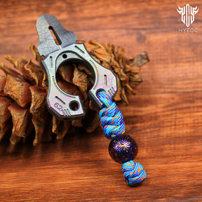 Star Sky Limited Edition Colorful Titanium Alloy Knife Beads Paracord Umbrella Rope Bead DIY Pendant Collar Necklace Jewelry