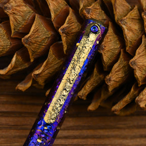 Star Sky Titanium Alloy Tactical Pen High-End Business Students Retro Titanium Black Writing Pen For Gift EDC