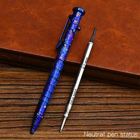 HCYEDC Star Sky Hand Titanium Tactical Bolt Action Pen Limited Edition Decompression Signature Neutral Design for Writing Tactical Defense Emergency Defense Escape Rotating Gyroscope Decompression Pen