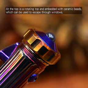 Star Sky Limited Edition Titanium Alloy Tactical Pen Hand Carved Rotary Gyro Multifunctional Self-defense Broken Window G2 Pen E