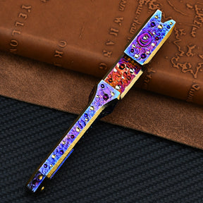 Star Sky Edition Titanium Alloy Crowbar Multifunctional EDC Tool Bottle Opener Pry Window Breaker Portable Keychain EDC