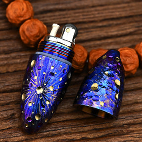 Star Sky Limited Mini Titanium Fuel Oil Lighter Waterproof Moisture Proof EDC Tool with Sealed Compartment for Medicine