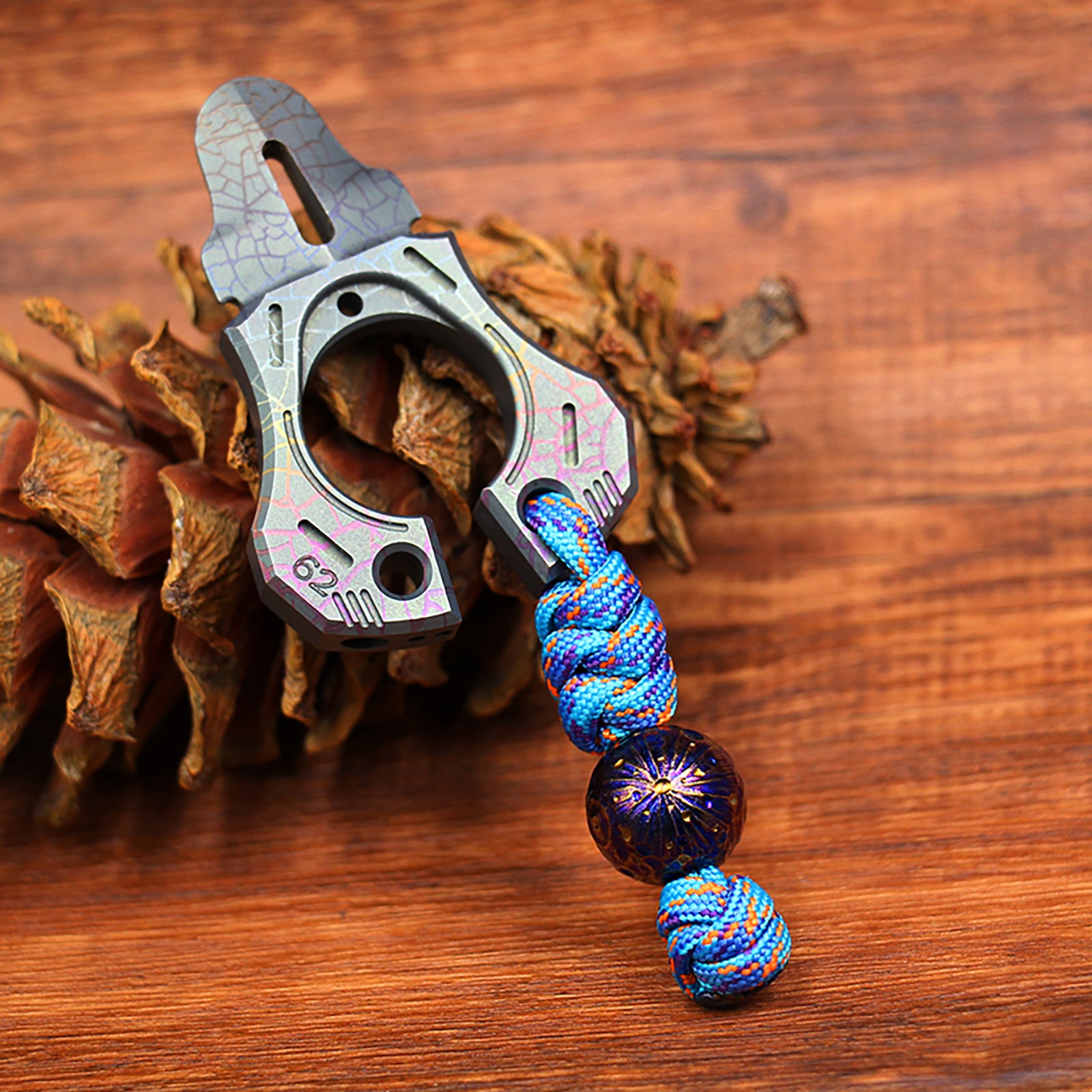 Star Sky Limited Edition Colorful Titanium Alloy Knife Beads Paracord Umbrella Rope Bead DIY Pendant Collar Necklace Jewelry