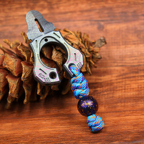 Star Sky Limited Edition Colorful Titanium Alloy Knife Beads Paracord Umbrella Rope Bead DIY Pendant Collar Necklace Jewelry