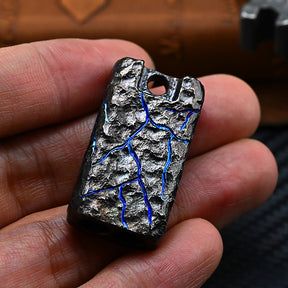 Limited Edition Titanium Alloy Whistle Double Tube High Audio Hand Carved Stone Grain Outdoor Survival Referee Whistle EDC