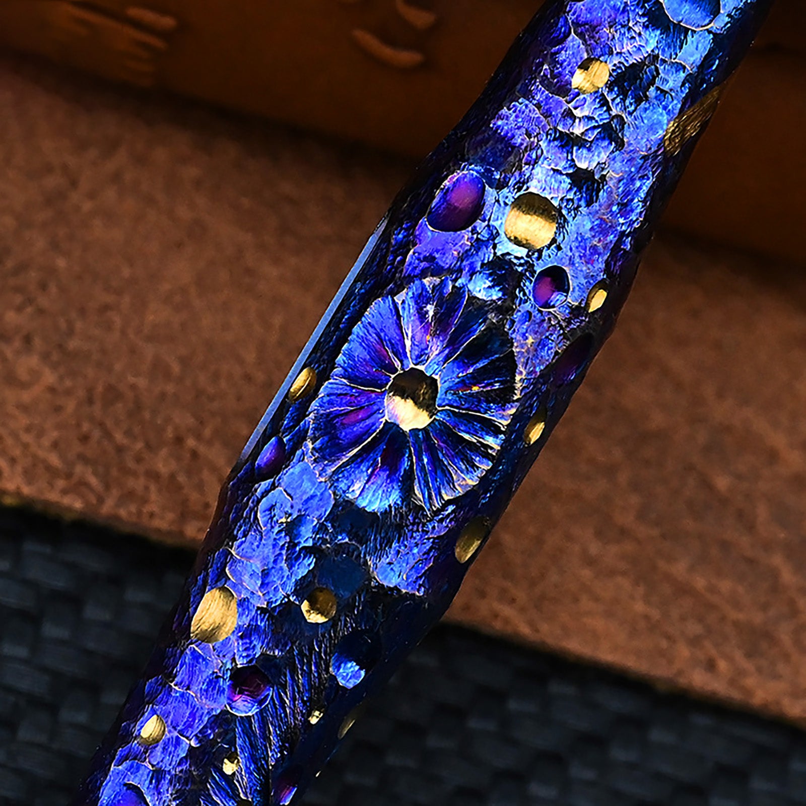 Hand Carving Star Sky  Titanium Alloy Multi-Function Crowbar  Opener Outdoor Crowbar EDC