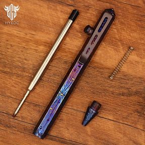 Titanium Alloy Tactical Pen Hand Carved Star Sky Limited Edition Tungsten Pen Decompression EDC Metal Signature Neutral Pen