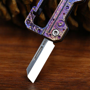 Starry Sky Limited Edition Multi-Functional Titanium Alloy Keychain Mini M390 Knife Portable Outdoor Tool