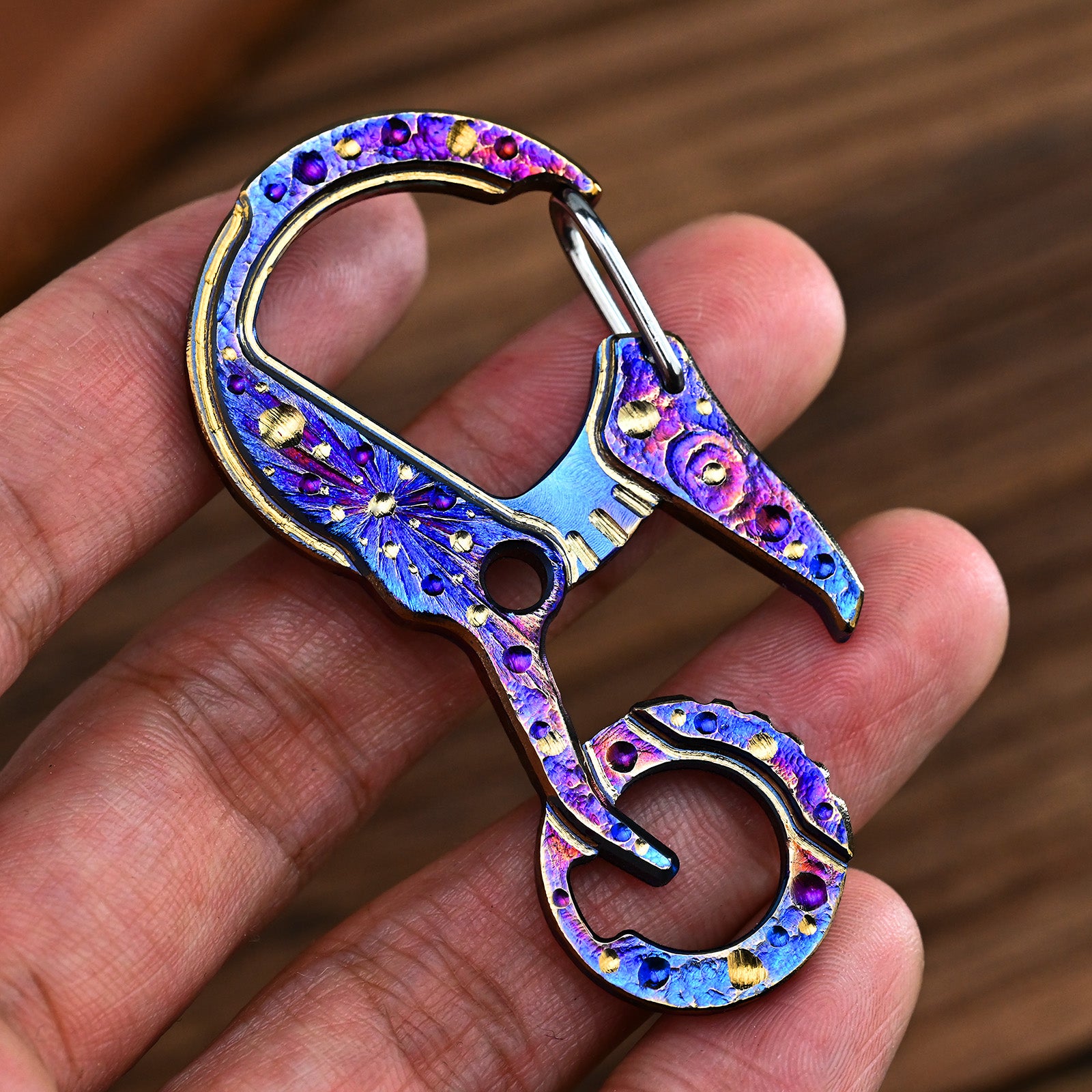 Star Sky Limited Edition Titanium Alloy Key Chain Multi-Function Car Bottle Opener Men's Pendant Key Chain EDC