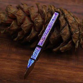 Limited Edition Hand Carving Starry Sky TC4 Titanium alloy Multifunctional Prybar EDC Mini Pocket Tool Bottle Opener