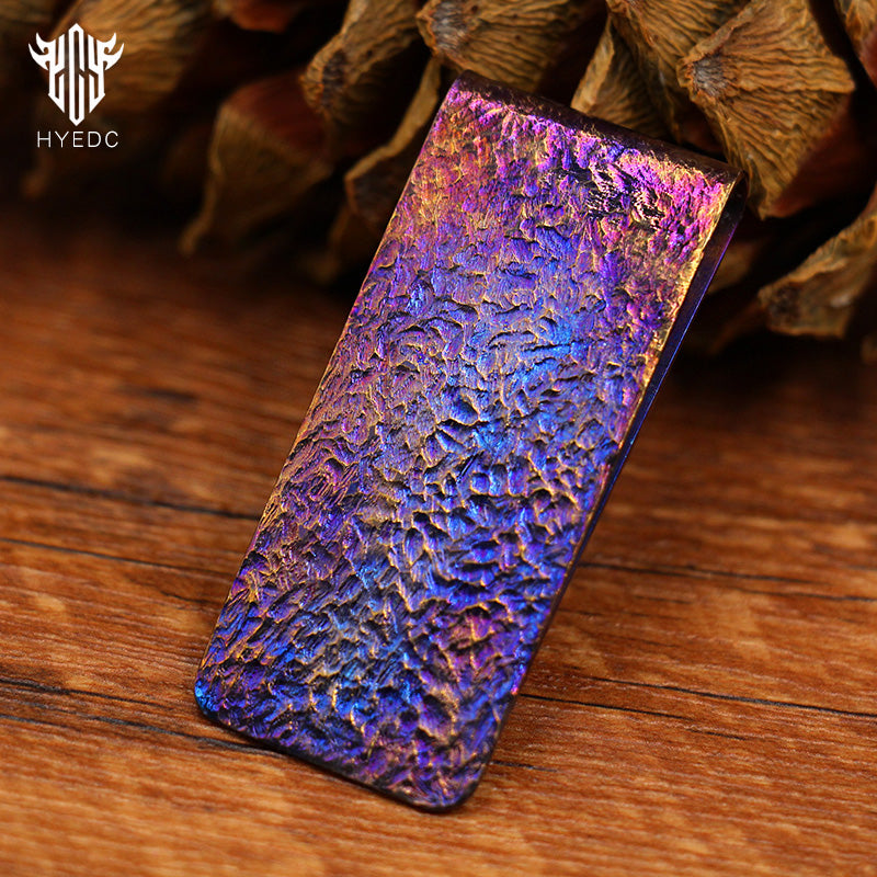 Handmade Starry Sky Limited Edition Titanium Alloy Metal Star Sky Wallet Banknote Clip Mini Credit Card Portable Wallet Gift