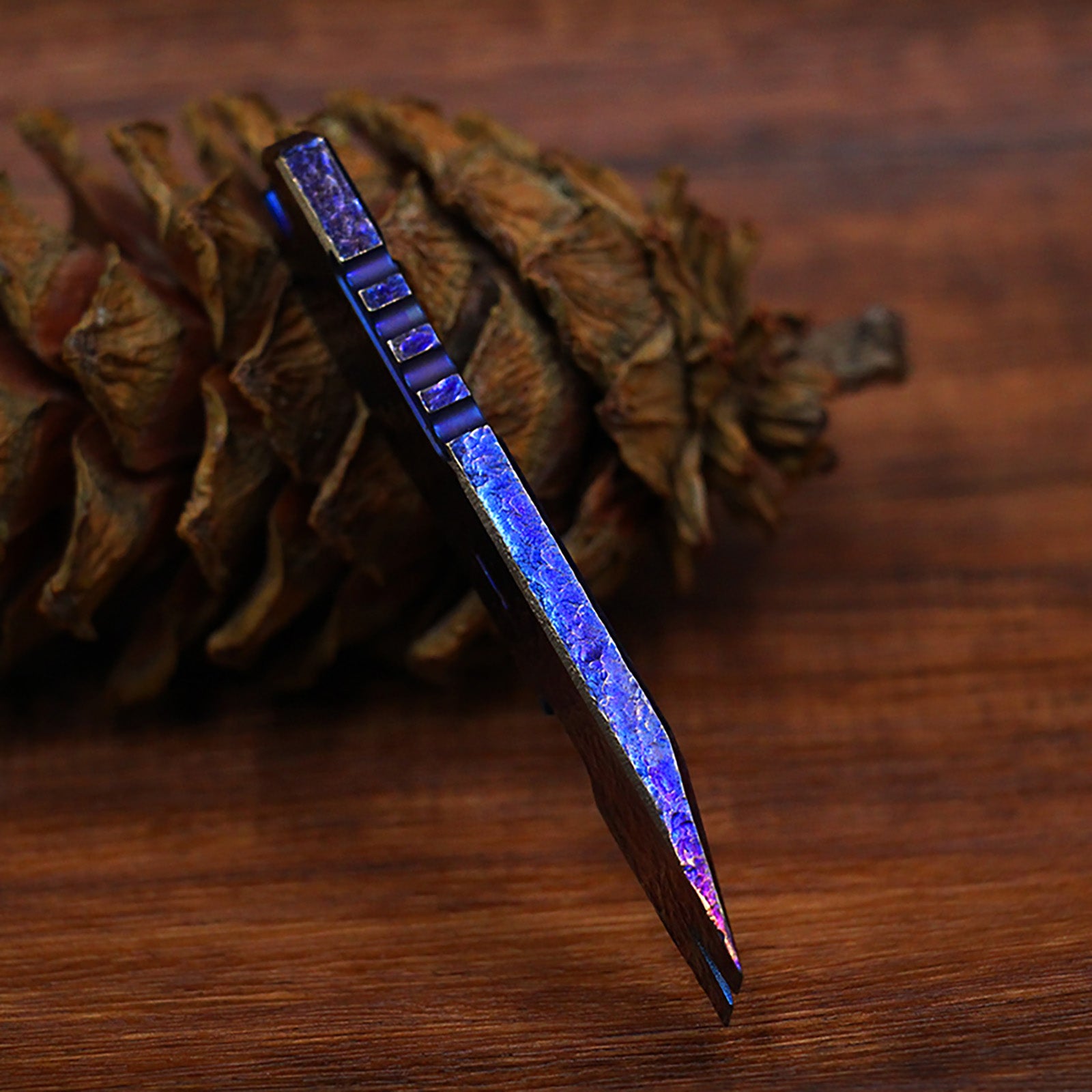 Limited Edition Hand Carving Starry Sky Titanium Crowbar Outdoor Multi Functional Survival EDC Tool Bottle Opener Keychain