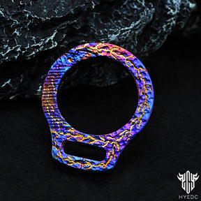 Star Sky Limited Titanium Alloy Mechanical Press Key Ring Pendant Simple Mini Clasp Round Keychain Fit A Variety Of Keys EDC