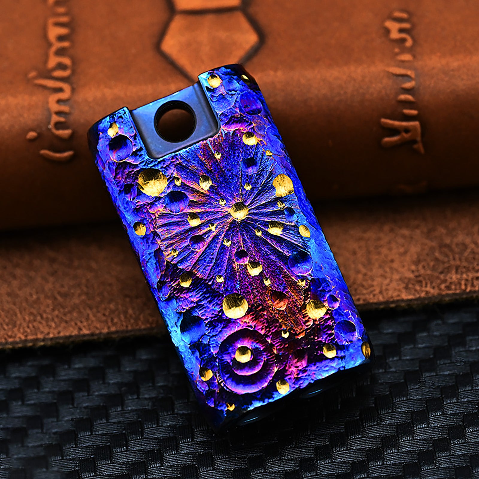 Starry Sky Limited Edition Titanium Alloy Whistle Double Tube High Audio Hand Carved Outdoor Survival Referee Whistle EDC