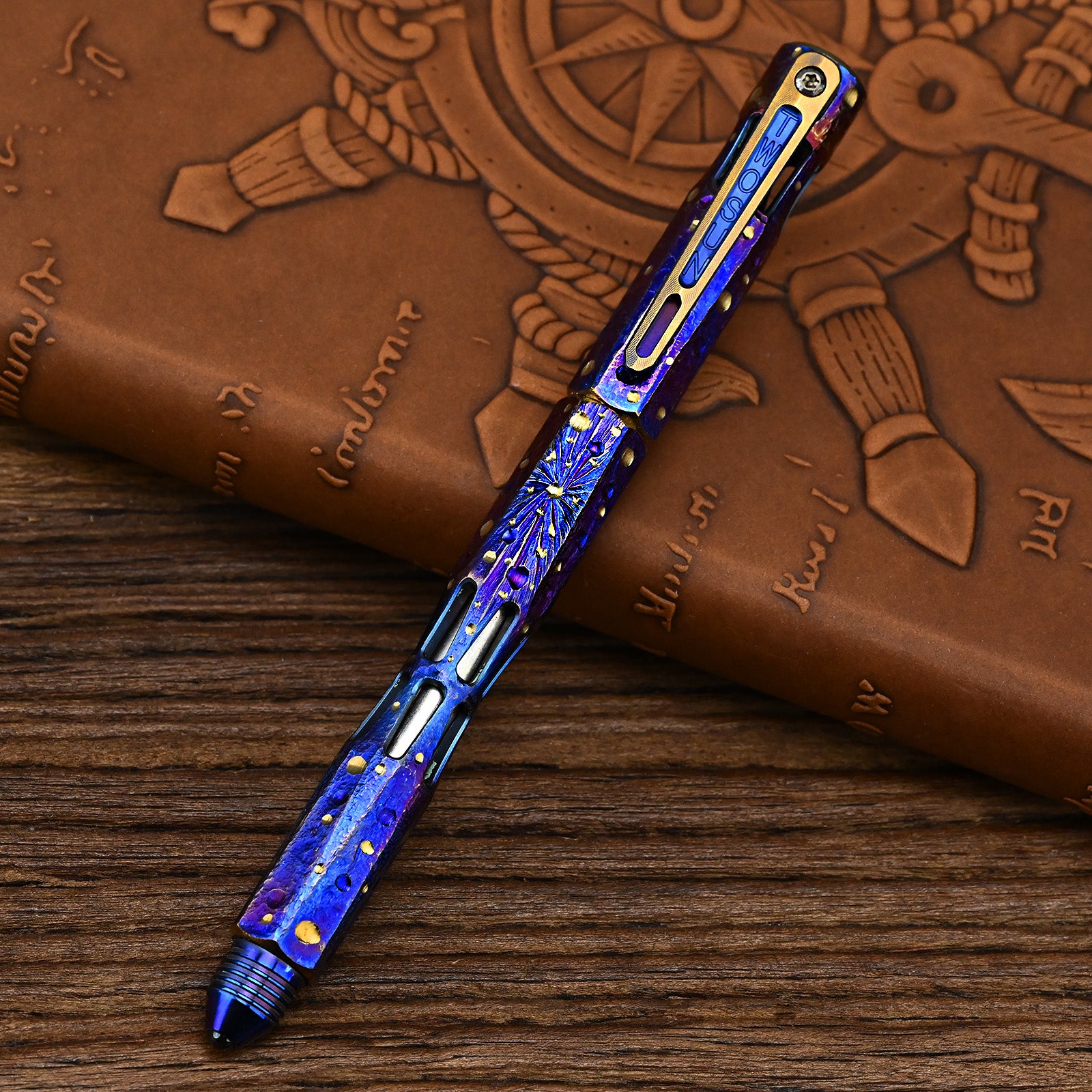 Star Sky Hand Titanium Alloy Tactical Pen Multifunctional Window Breaker Writing Pen EDC Tool Business Signature Writing Pen