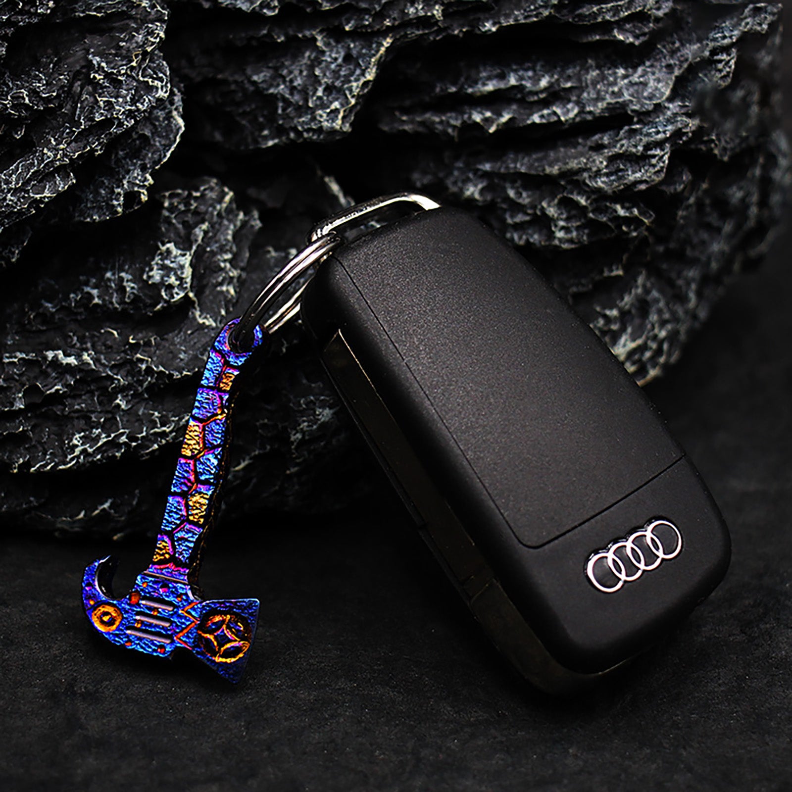 Hand Carved Mini Titanium Alloy Crowbar Outdoor Small Tools Key Chain Pendant Style Multifunctional Unpacking Bottle Opener EDC