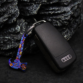 Hand Carved Mini Titanium Alloy Crowbar Outdoor Small Tools Key Chain Pendant Style Multifunctional Unpacking Bottle Opener EDC