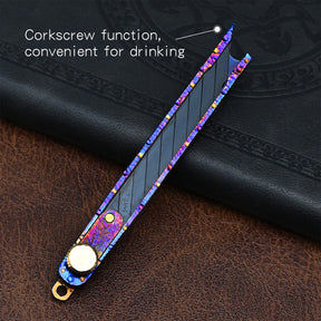 Star Sky Titanium Alloy Push Knife Replaceable Blade Art Knife Multifunctional Pocket Cutter Paper Wallpaper Cutting Tool
