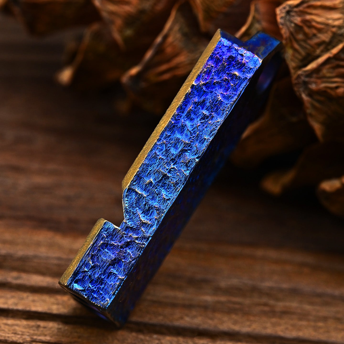 Limited Edition Titanium Alloy Whistle Double Tube High Audio  Hand Carved Starry Sky EDC Outdoor Survival Referee Whistle