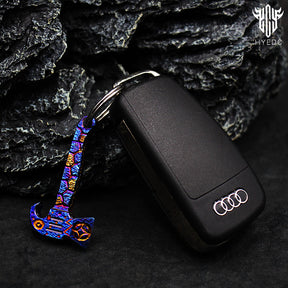 Hand Carved Mini Titanium Alloy Crowbar Outdoor Small Tools Key Chain Pendant Style Multifunctional Unpacking Bottle Opener EDC