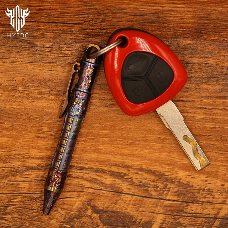 Titanium Alloy Tactical Pen Hand Carved Star Sky EDC Limited Edition Metal Signature Neutral Pen