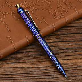 Titanium Alloy Tactical Pen Hand Carved Star Sky Limited Edition Metal Signature Neutral Outdoor Stationery EDC