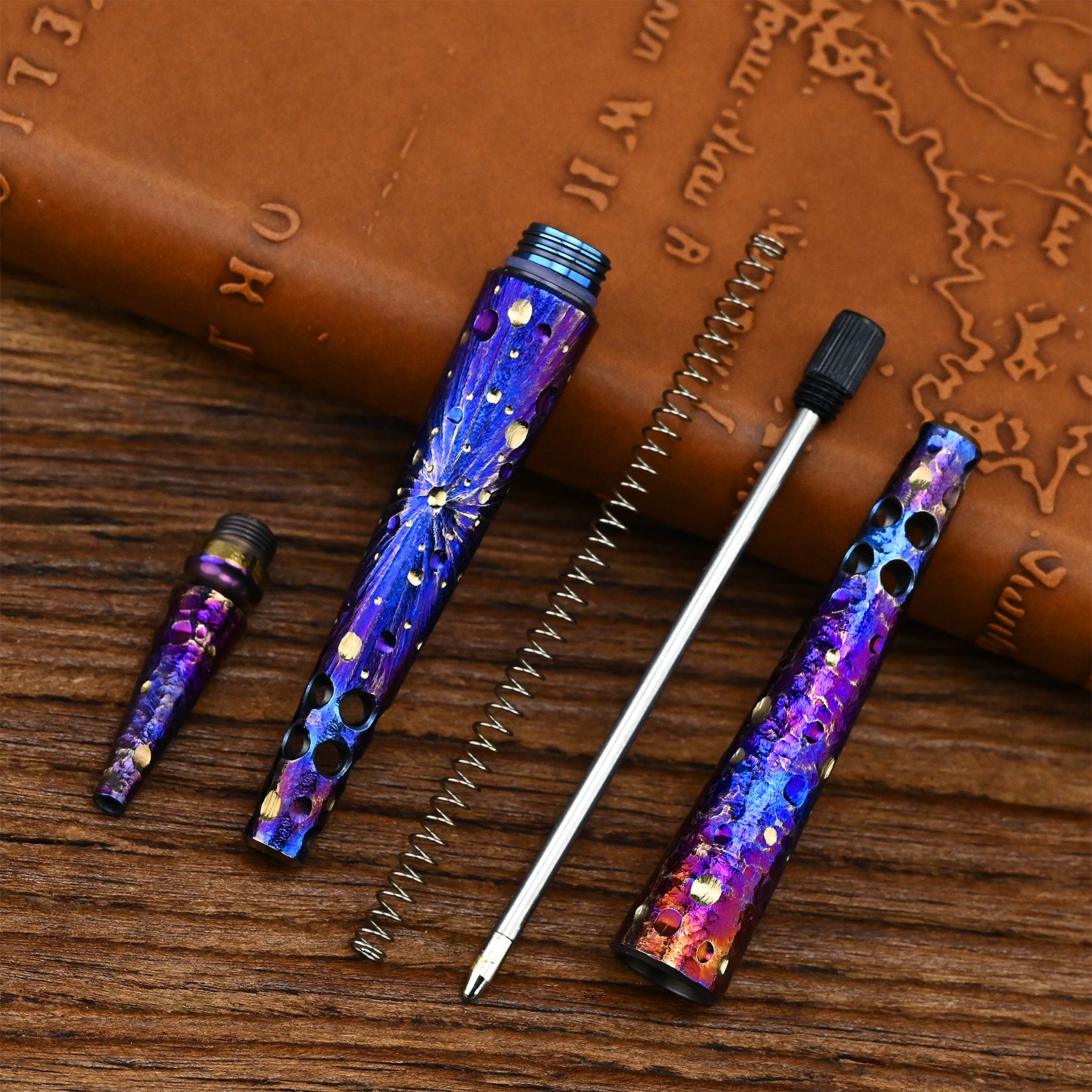 Star Sky Limited EditionTitanium Alloy Tactical Pen Hand Carved  Pen Metal Signature Neutral Pen  EDC