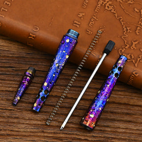 Star Sky Limited EditionTitanium Alloy Tactical Pen Hand Carved  Pen Metal Signature Neutral Pen  EDC